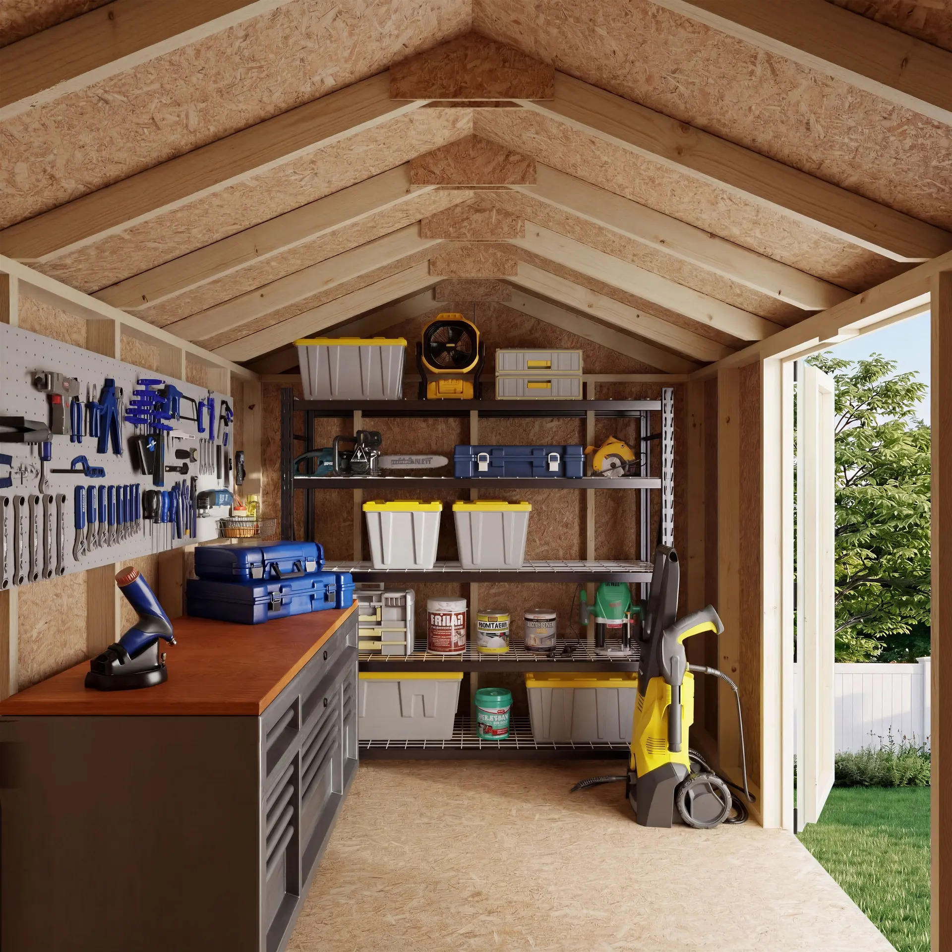 Little Cottage Co 8 x 12 Foot Value Gable Shed with Side Entry