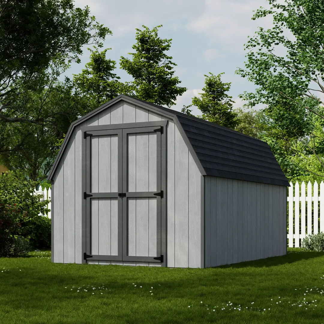 Little Cottage Co. 8 x 12 Foot Value Gambrel Barn with 4 Foot Sidewalls - Precut Kit