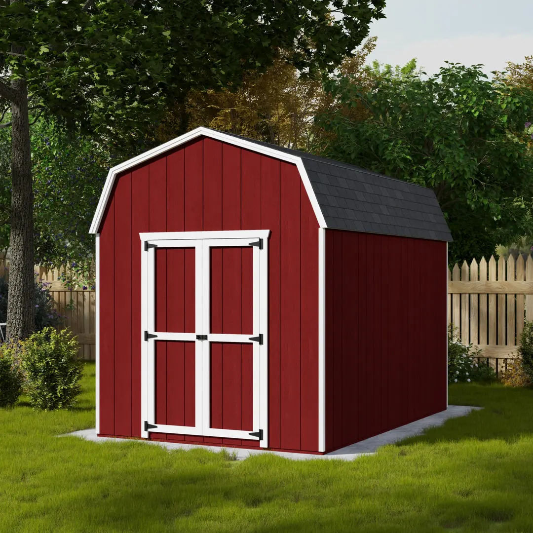 Little Cottage Co. 8 x 12 Foot Value Gambrel Barn with 6 Foot Sidewalls - Precut Kit