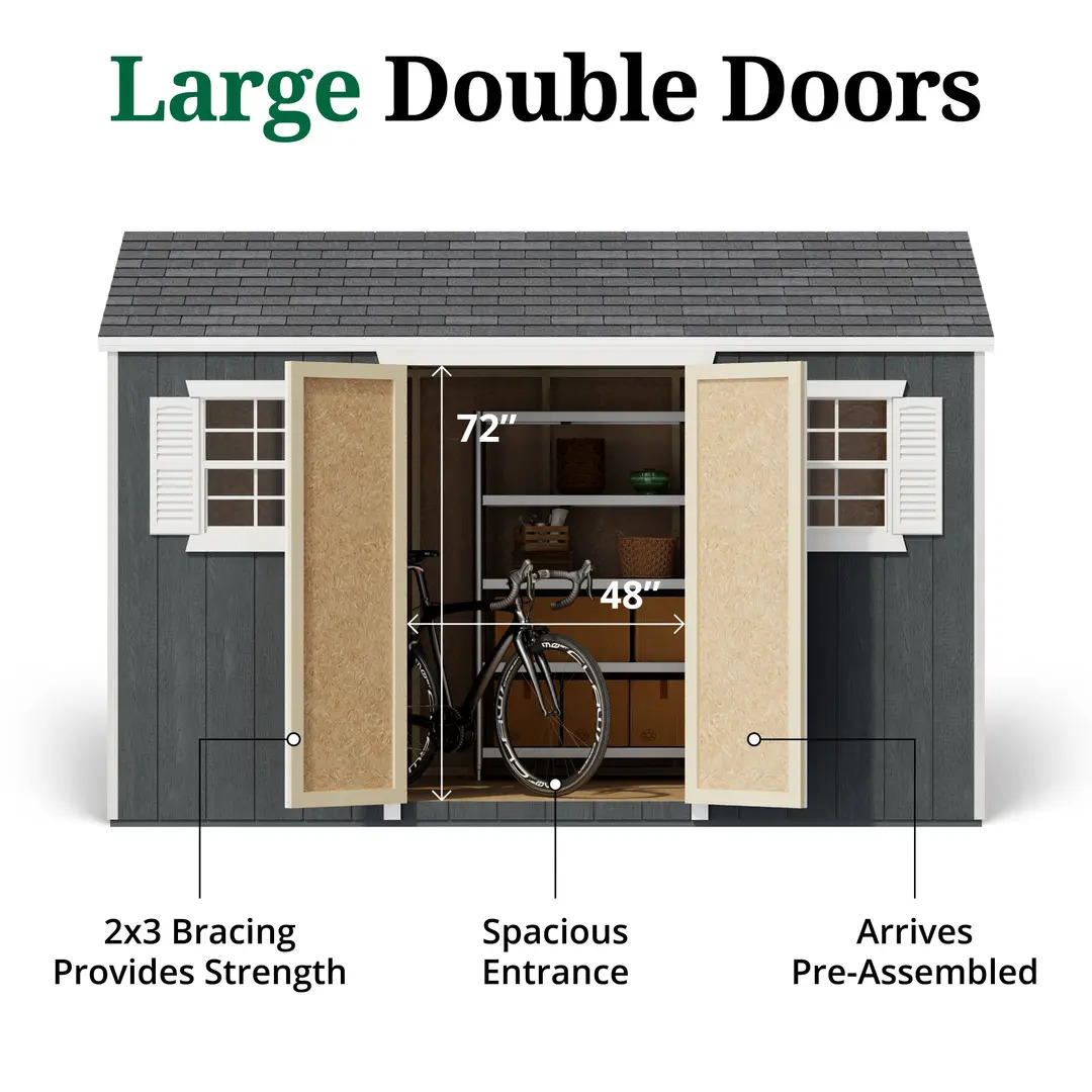 Little Cottage Co. 8 x 12 Foot Value Workshop Shed - Precut Kit
