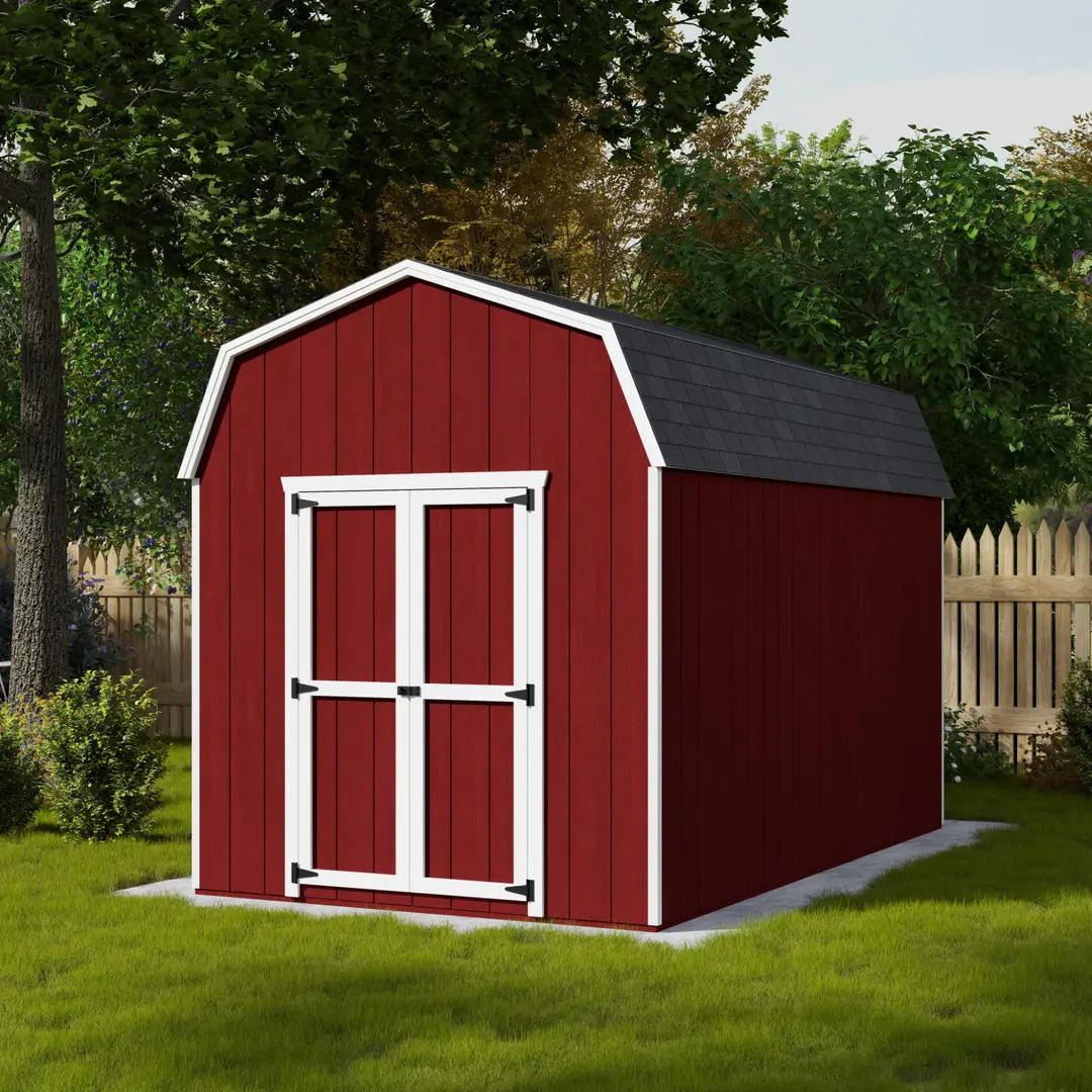Little Cottage Co. 8 x 14 Foot Value Gambrel Barn with 6 Foot Sidewalls - Precut Kit