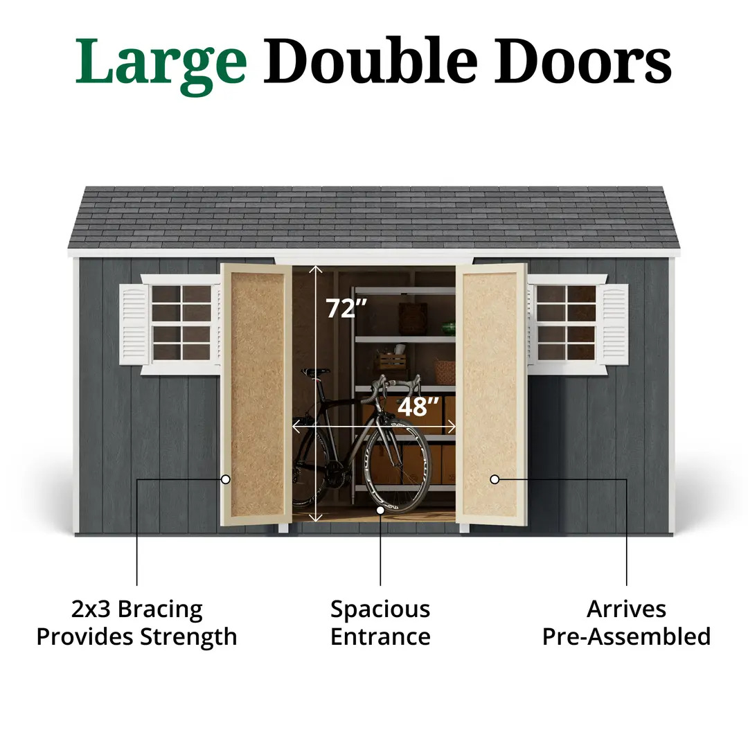 Little Cottage Co. 8 x 14 Foot Value Workshop Shed - Precut Kit