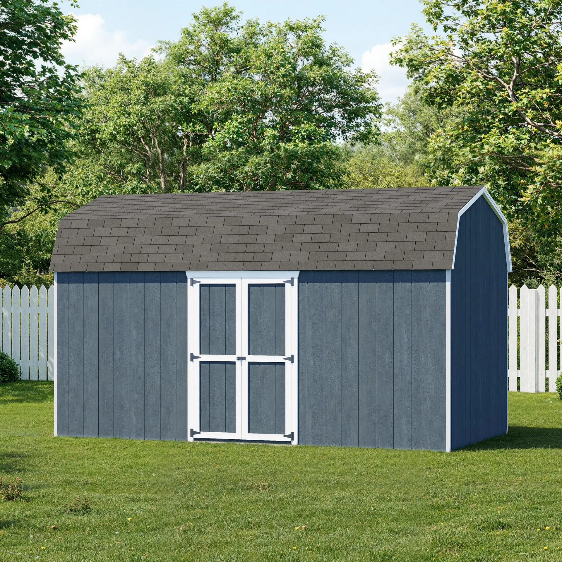 Little Cottage Co 8 x 16 Foot Value Gambrel Barn with Side Entry