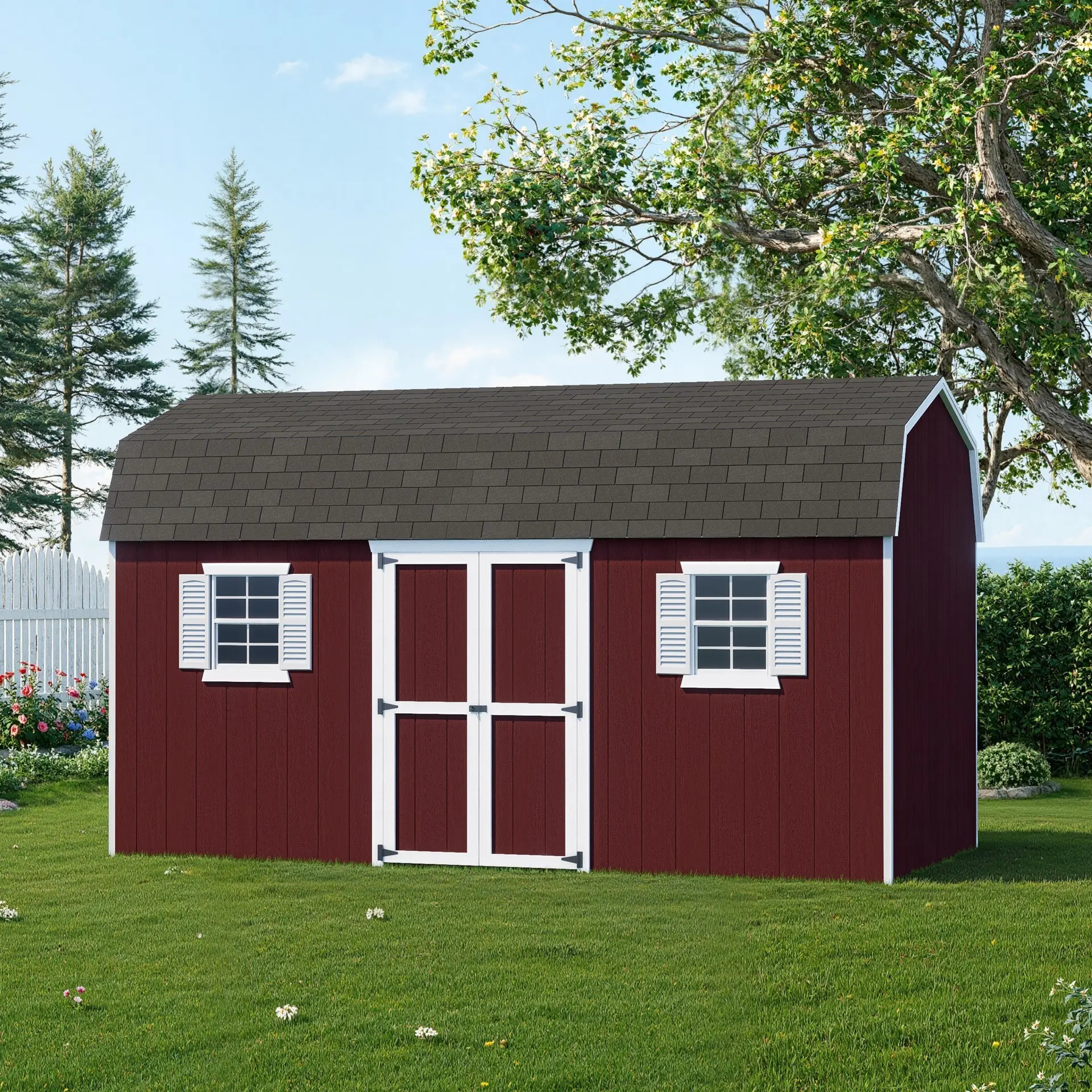 Little Cottage Co 8 x 16 Foot Value Gambrel Barn Workshop