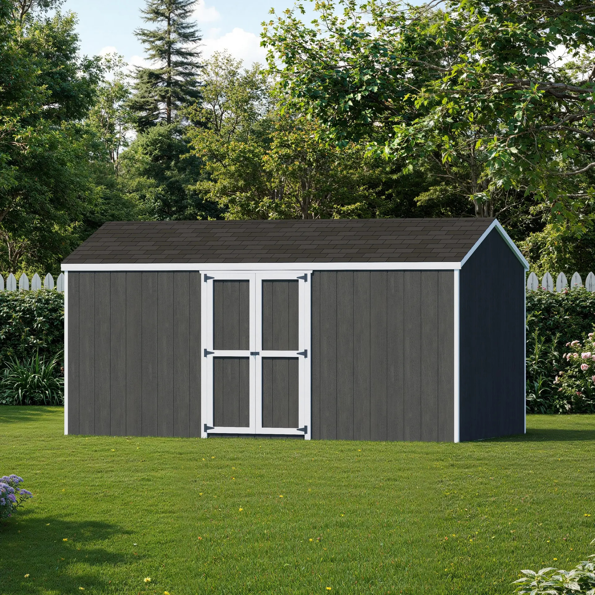 Little Cottage Co 8 x 16 Foot Value Gable Shed with Side Entry