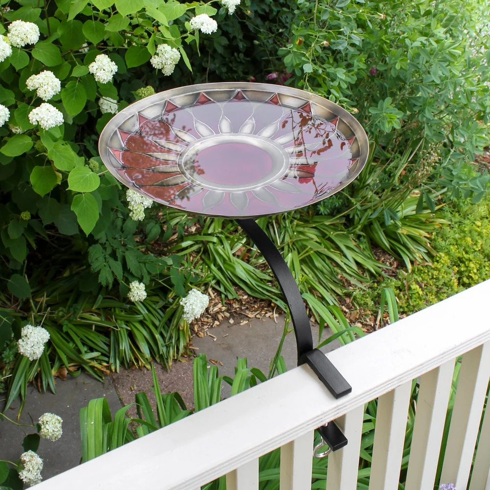 Achla 16 Inch African Daisy Birdbath