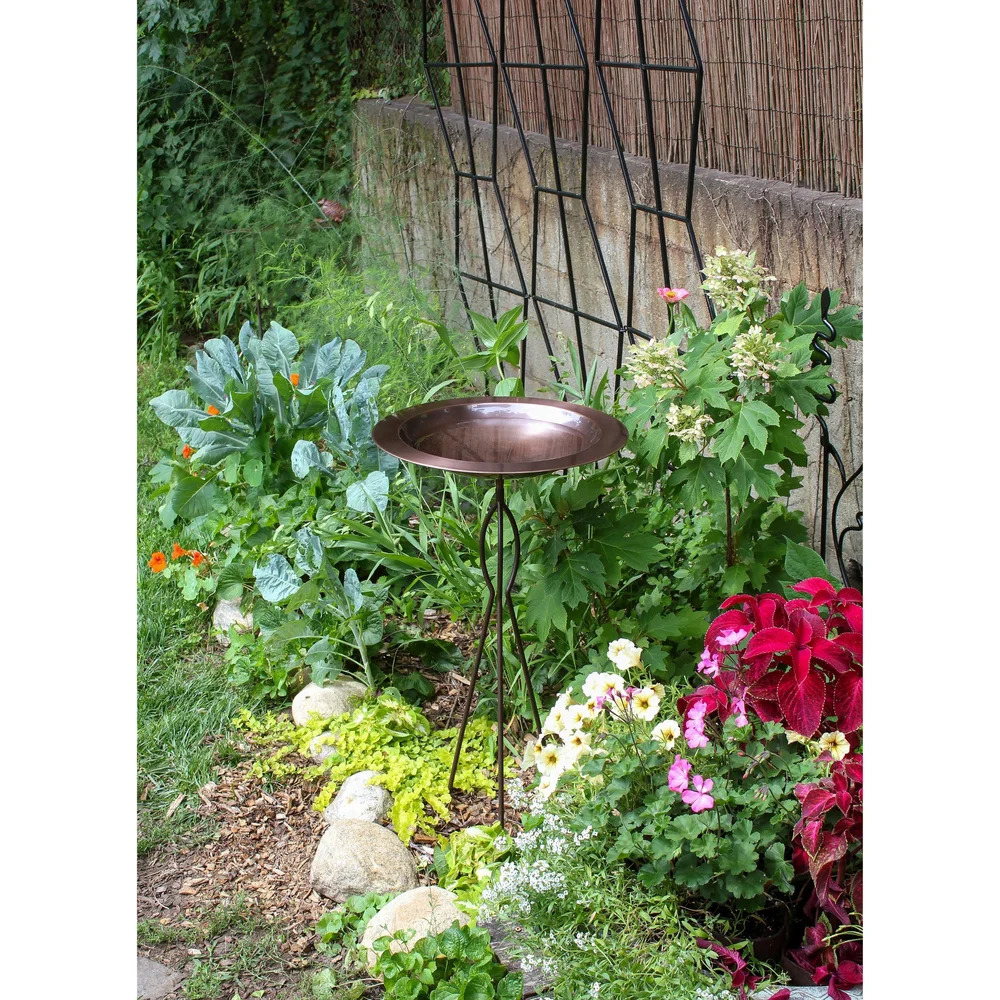 Achla 18 Inch Classic Copper Birdbath
