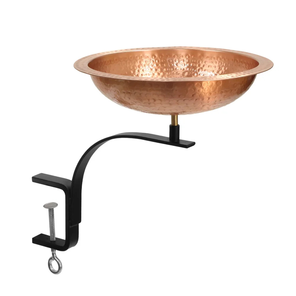 Achla 12 Inch Hammered Copper Birdbath
