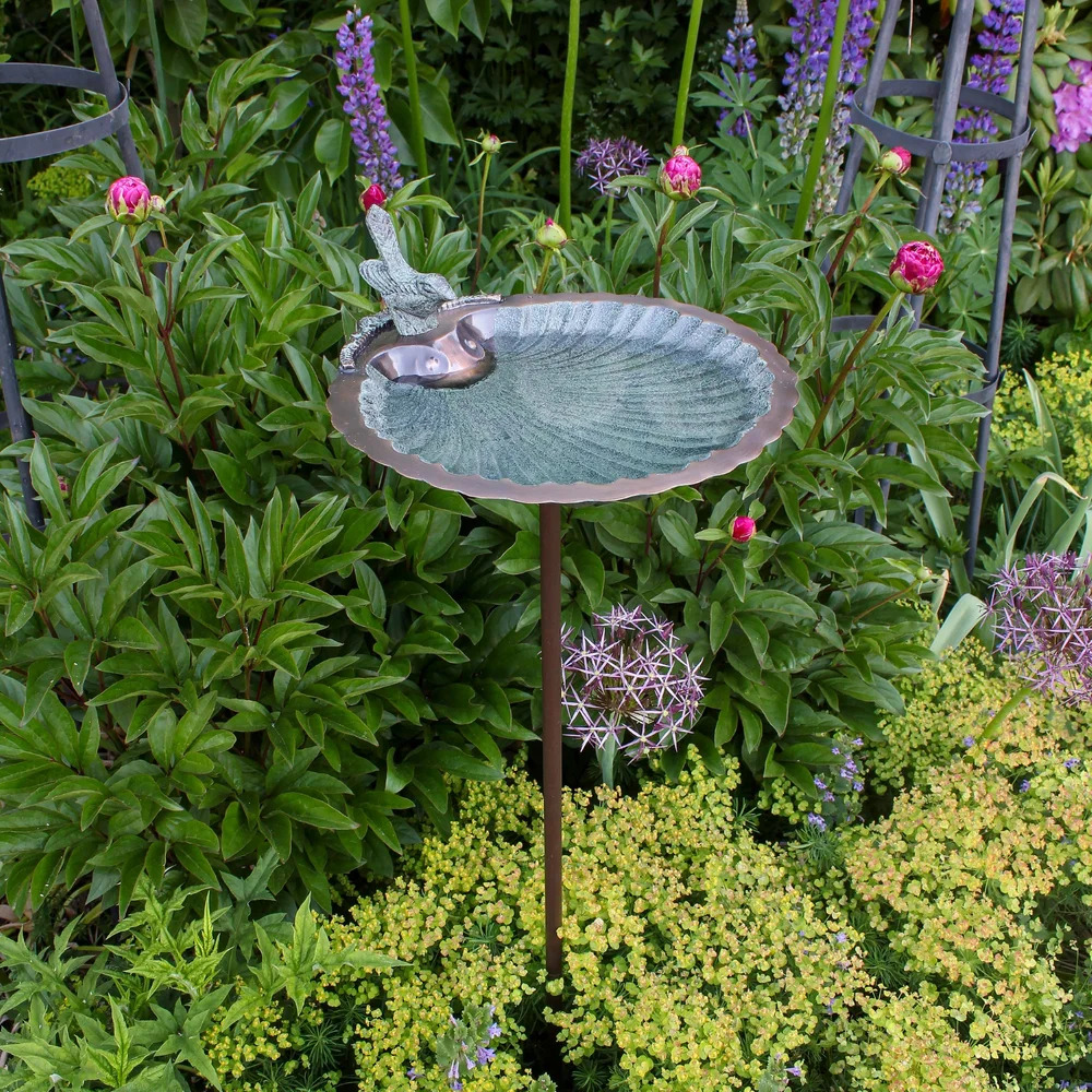 Achla 11 Inch Scallop Shell Birdbath