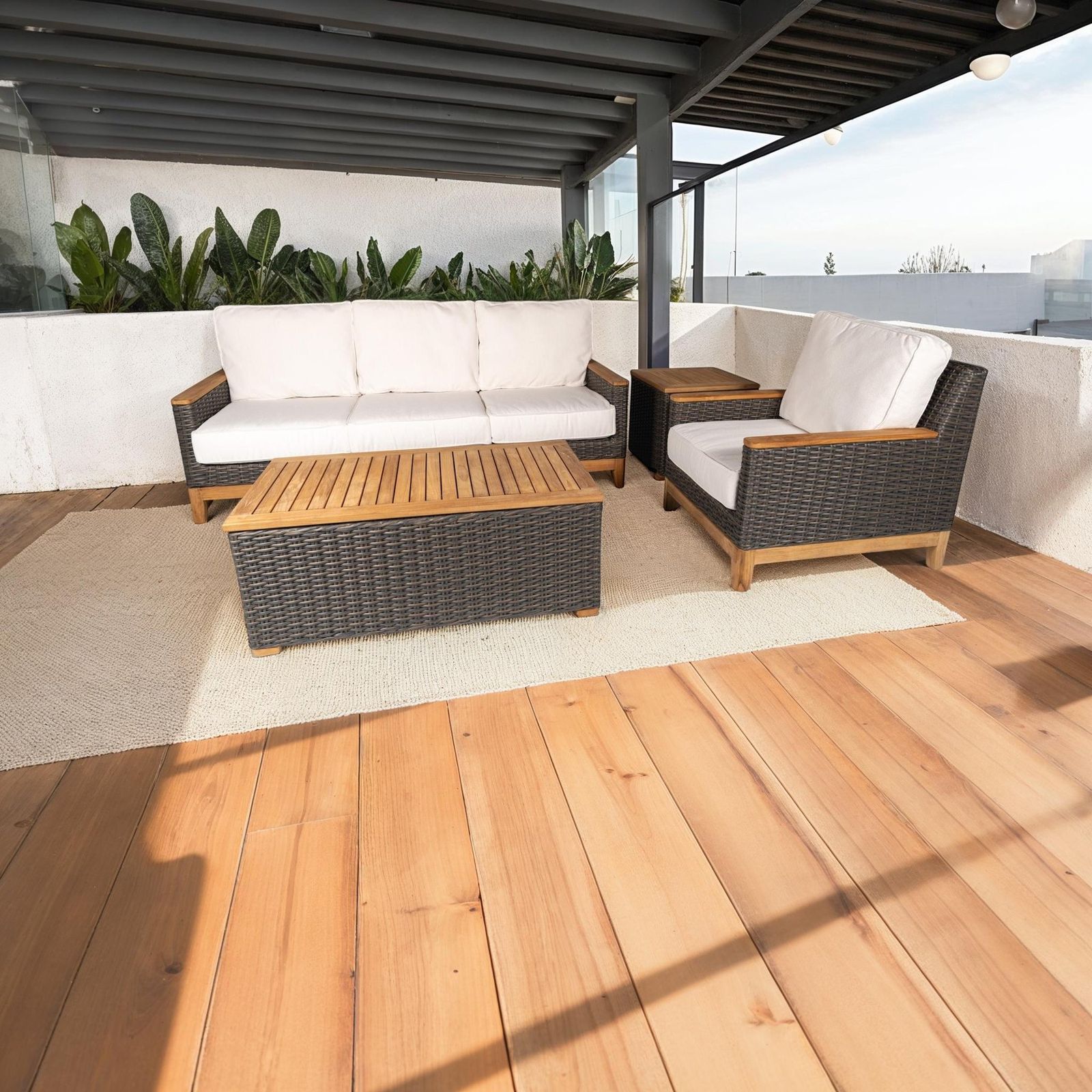 Royal Teak Collection Gray Wicker Boca Sofa