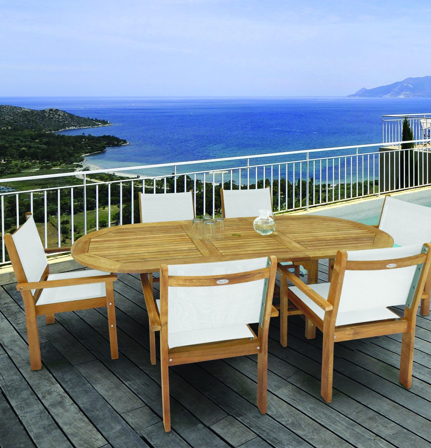 Royal Teak Collection Captiva Sling Stacking Chair