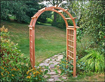 Creekvine Designs 72 Inch Cedar Mayflower Arched Arbor