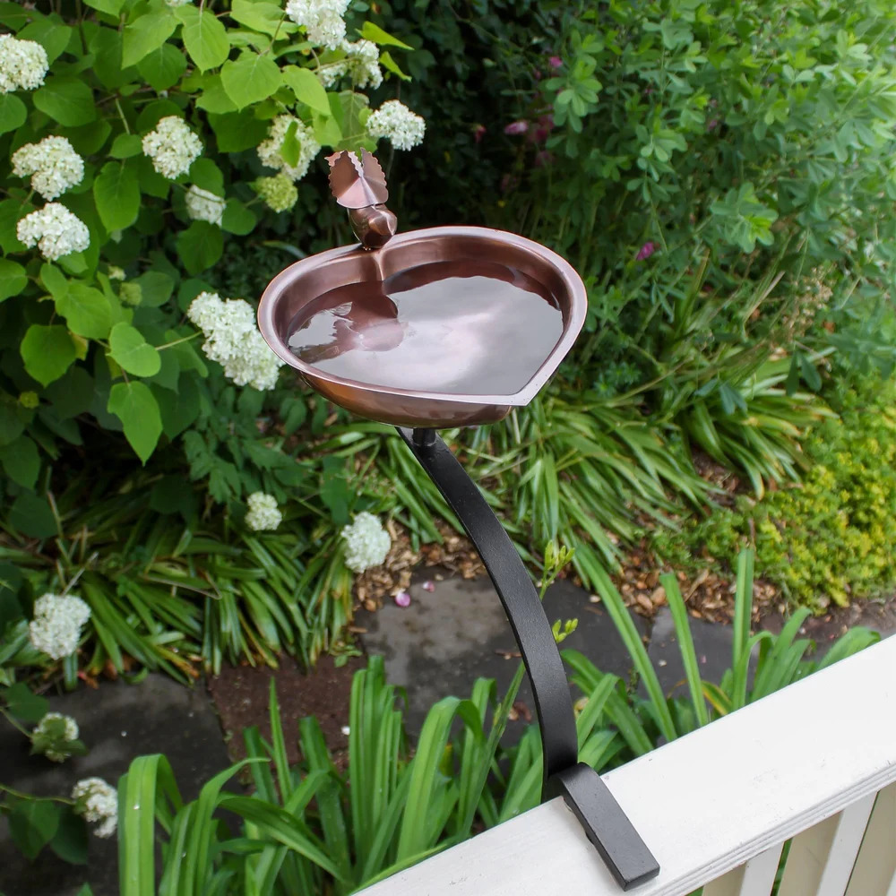 Achla 11 Inch Heart Shaped Birdbath