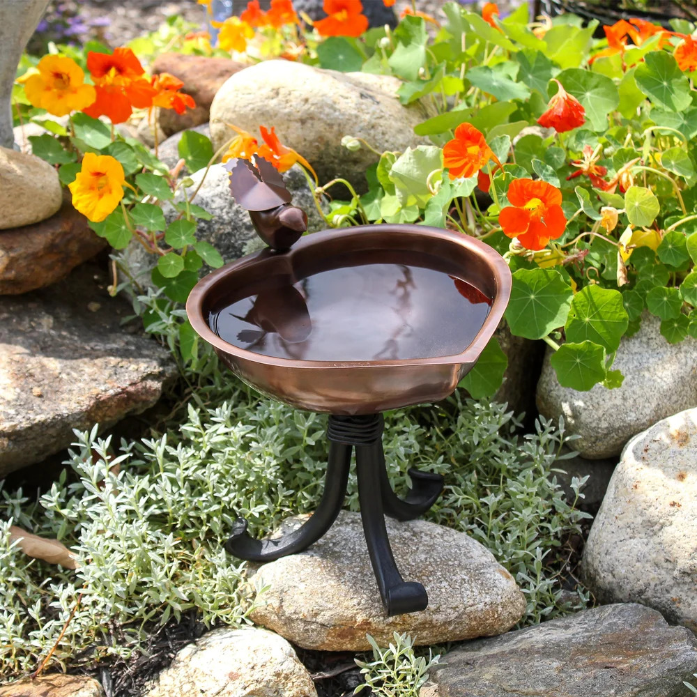 Achla 11 Inch Heart Shaped Birdbath