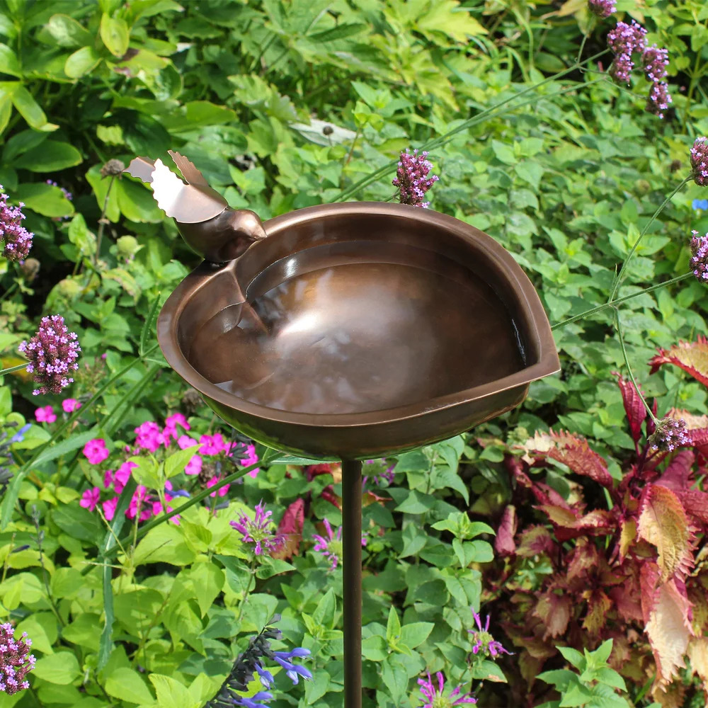 Achla 11 Inch Heart Shaped Birdbath