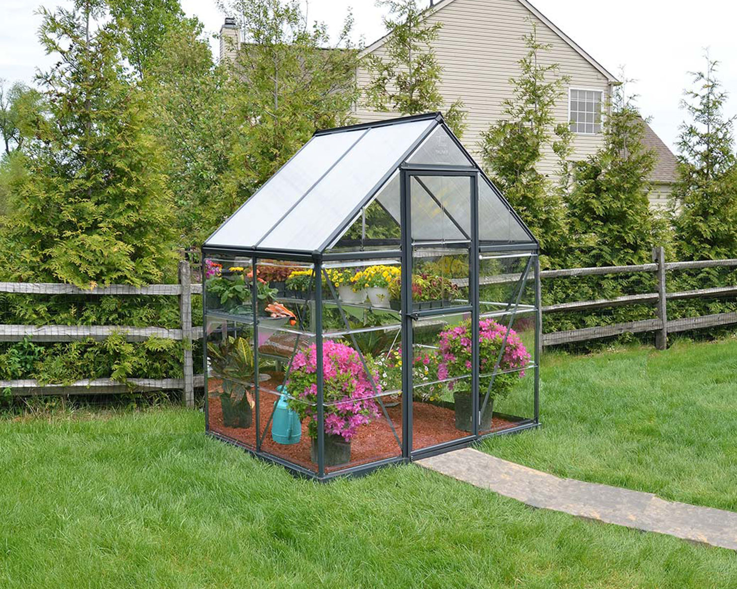 Palram-Canopia 6 x 4 Foot Grey Hybrid Greenhouse