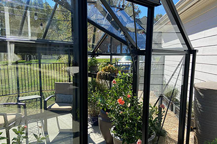 Janssens 13 x 10 Foot Junior Orangerie Greenhouse with T-Shaped Floor Plan