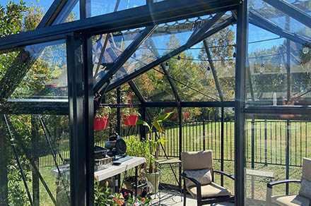 Janssens 13 x 10 Foot Junior Orangerie Greenhouse with T-Shaped Floor Plan