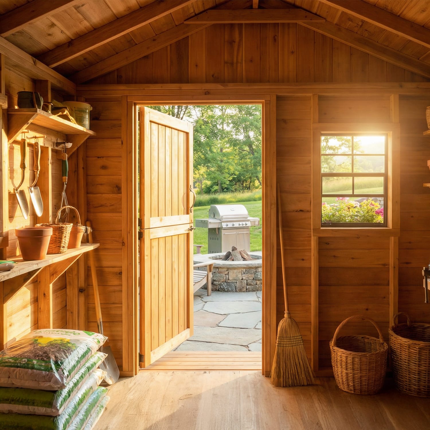 Outdoor Living Today 8 x 8 Foot Cedar Gardener Shed