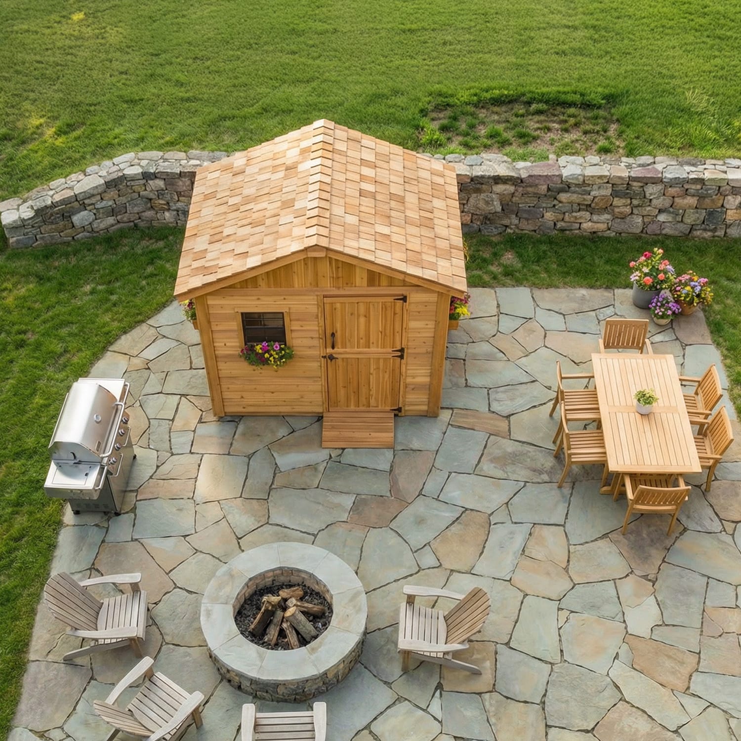 Outdoor Living Today 8 x 8 Foot Cedar Gardener Shed