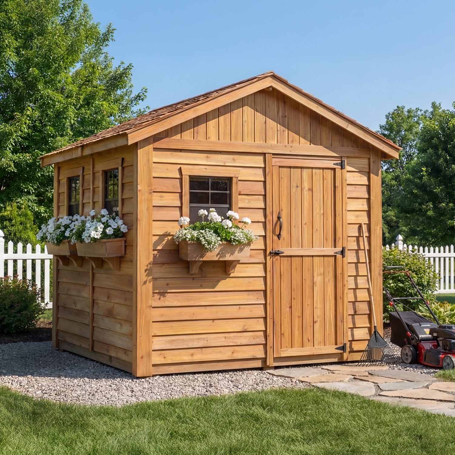 Outdoor Living Today 8 x 8 Foot Cedar Gardener Shed