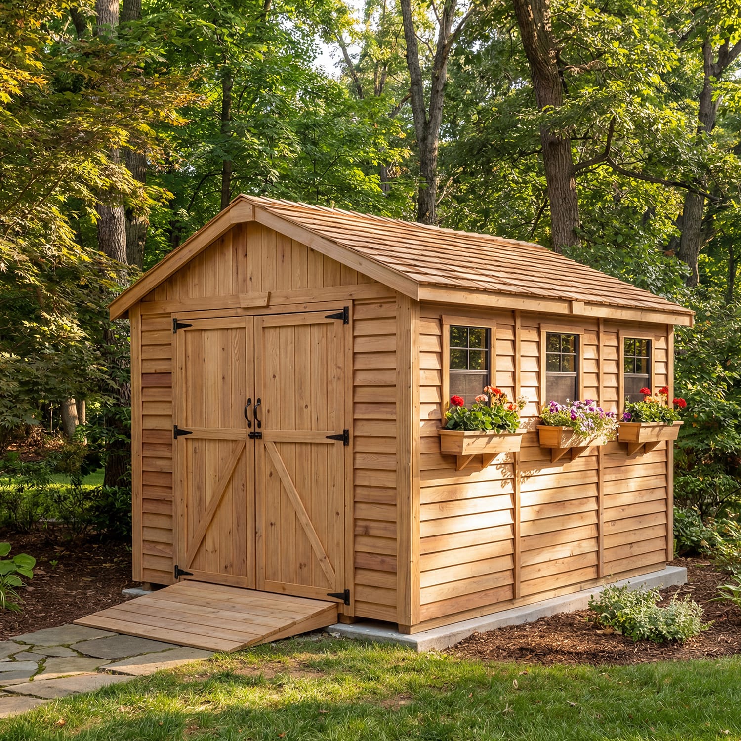 Outdoor Living Today 8 x 12 Foot SpaceMaster Cedar Shed