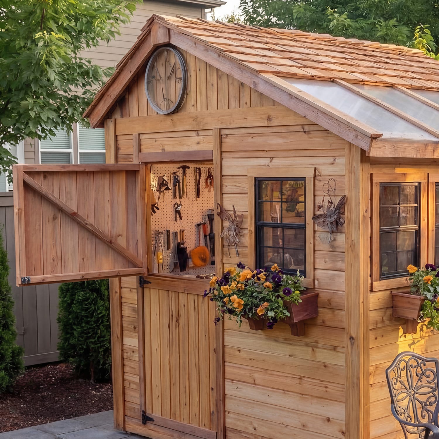 Outdoor Living Today 8 x 8 Foot SunShed Cedar Garden Shed