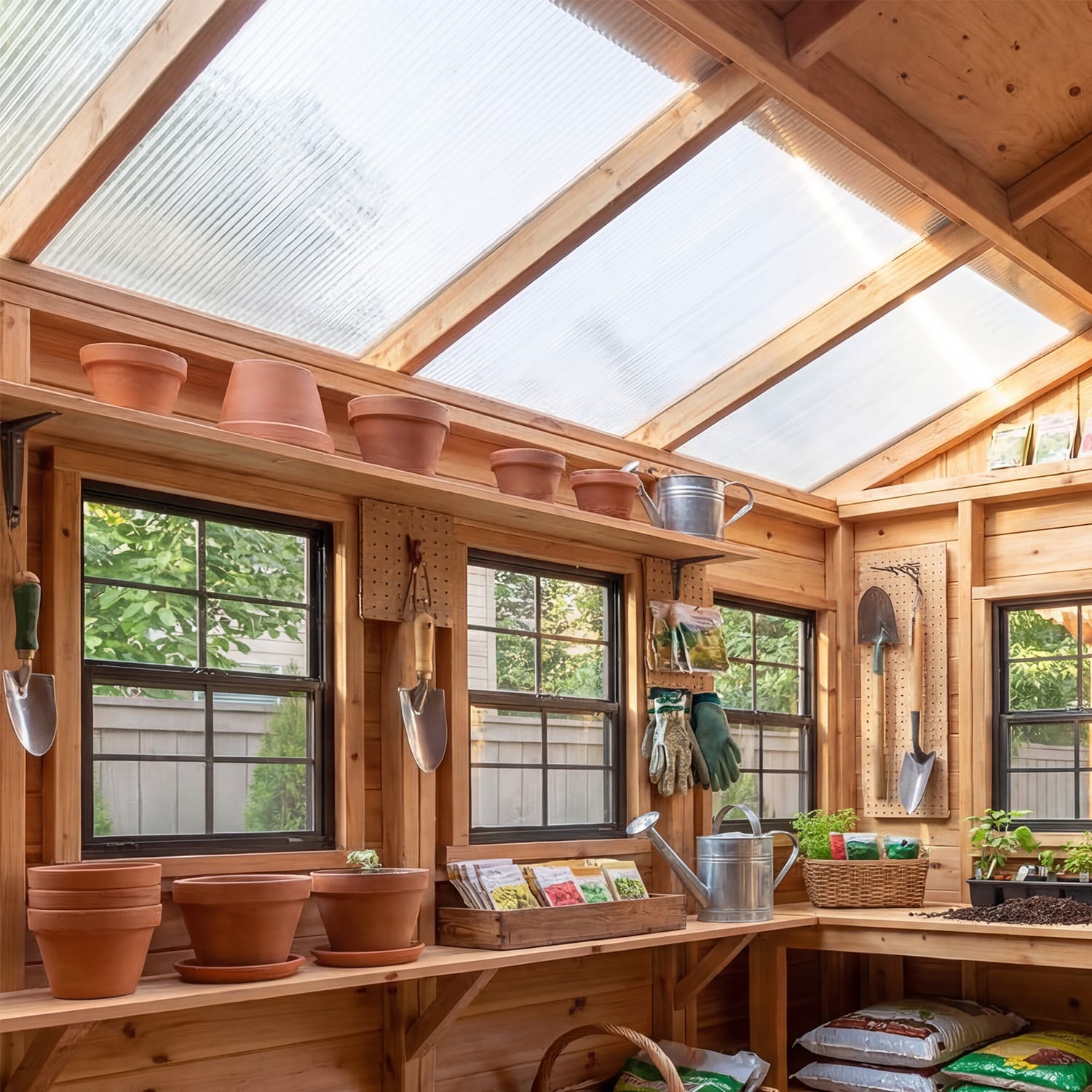 Outdoor Living Today 8 x 8 Foot SunShed Cedar Garden Shed