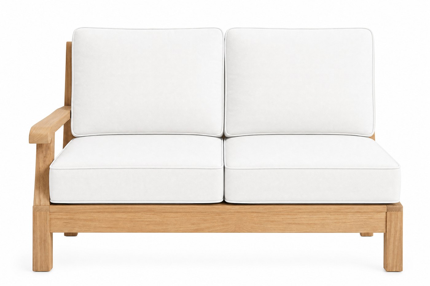 Royal Teak Collection Miami Left Arm 2-Seater Loveseat