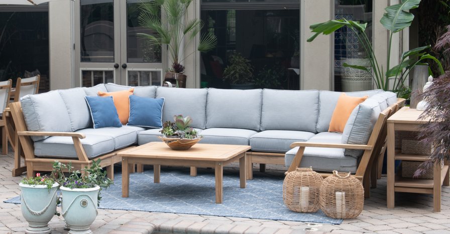 Royal Teak Collection Miami Left Arm 2-Seater Loveseat