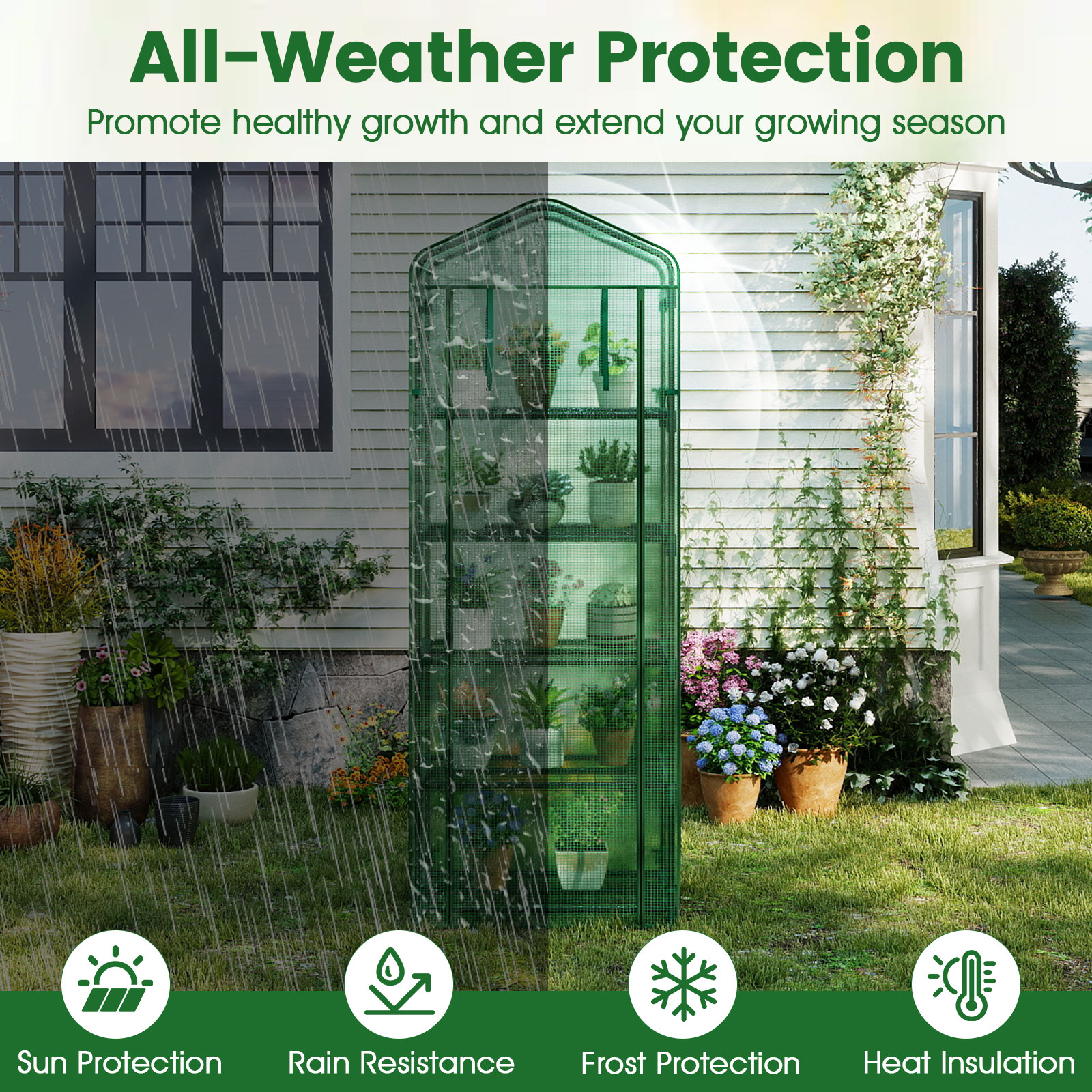 Costway 27 Inch 5-Tier Grow House