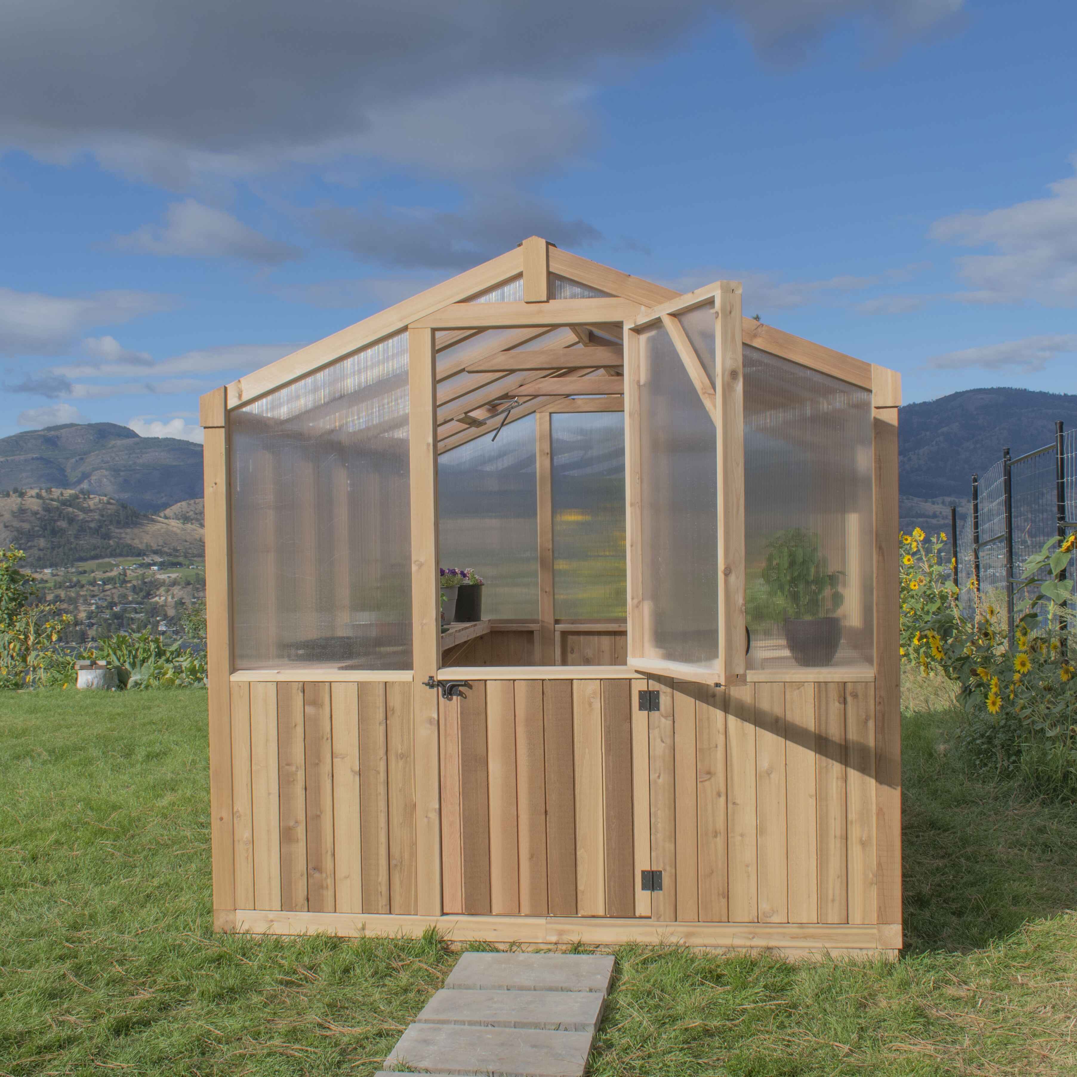 Outdoor Living Today 8 x 12 Cedar Greenhouse