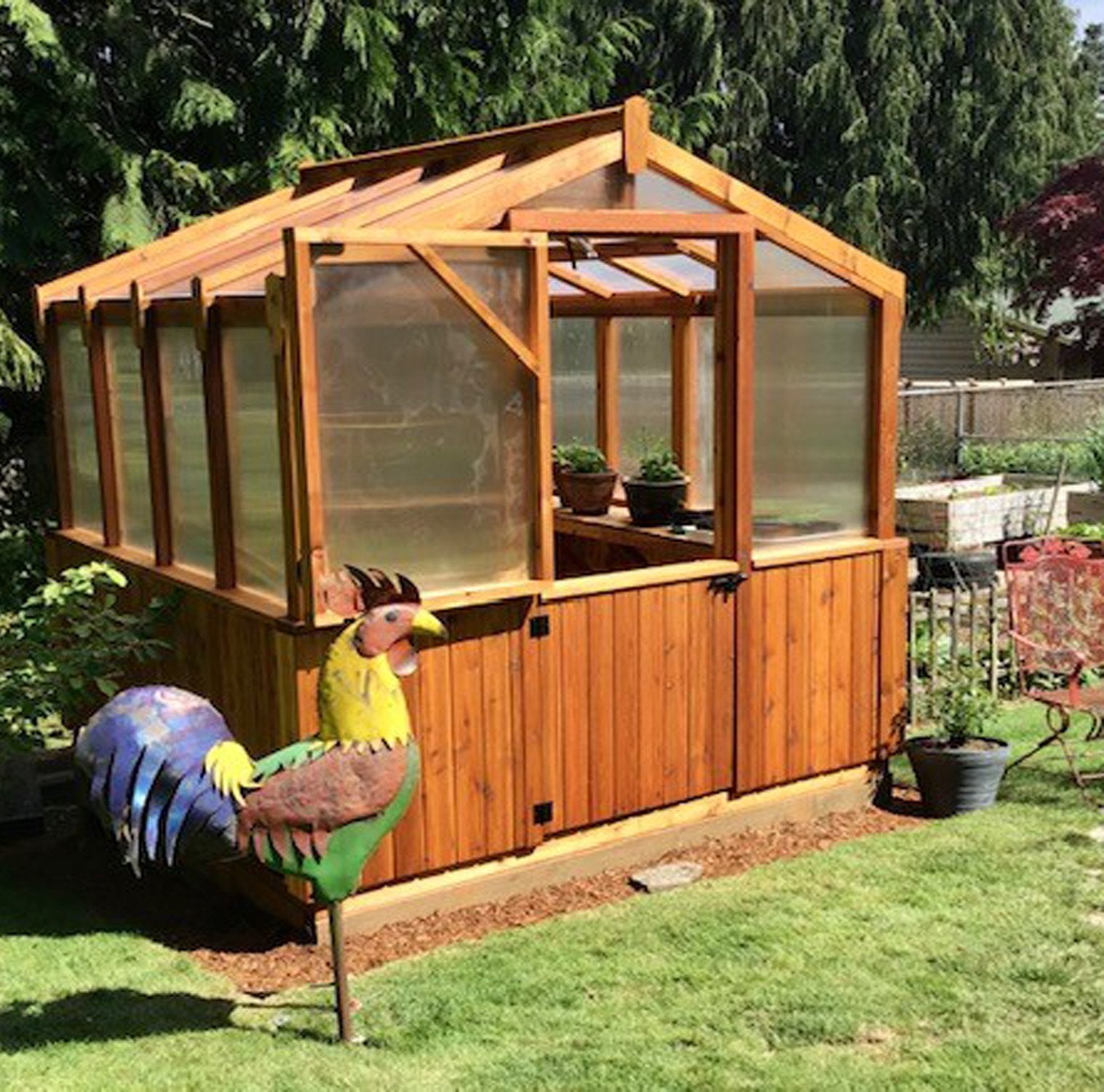 Outdoor Living Today 8 x 8 Cedar Greenhouse