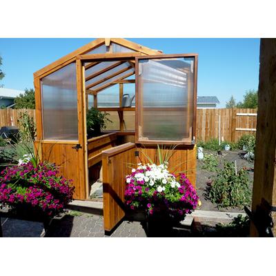 Outdoor Living Today 8 x 8 Cedar Greenhouse