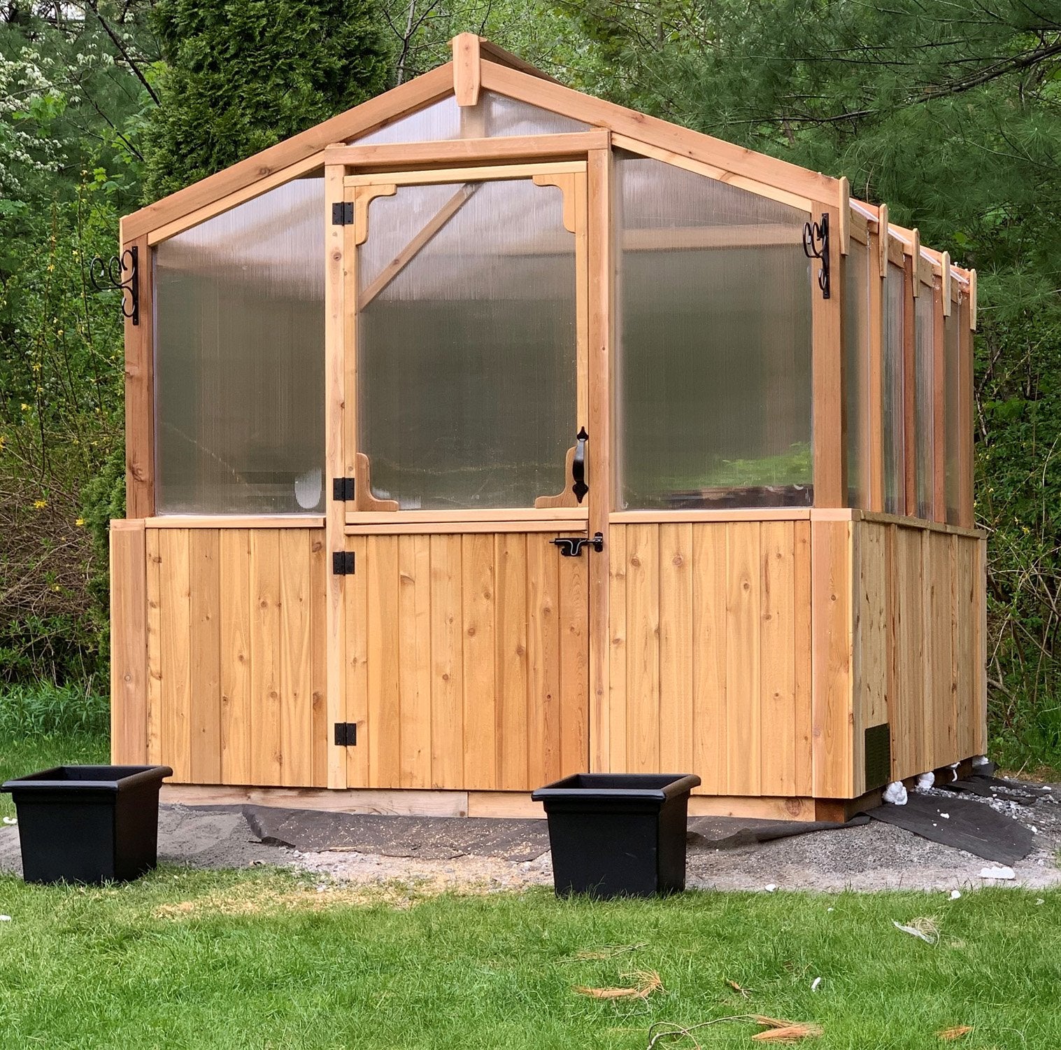 Outdoor Living Today 8 x 8 Cedar Greenhouse