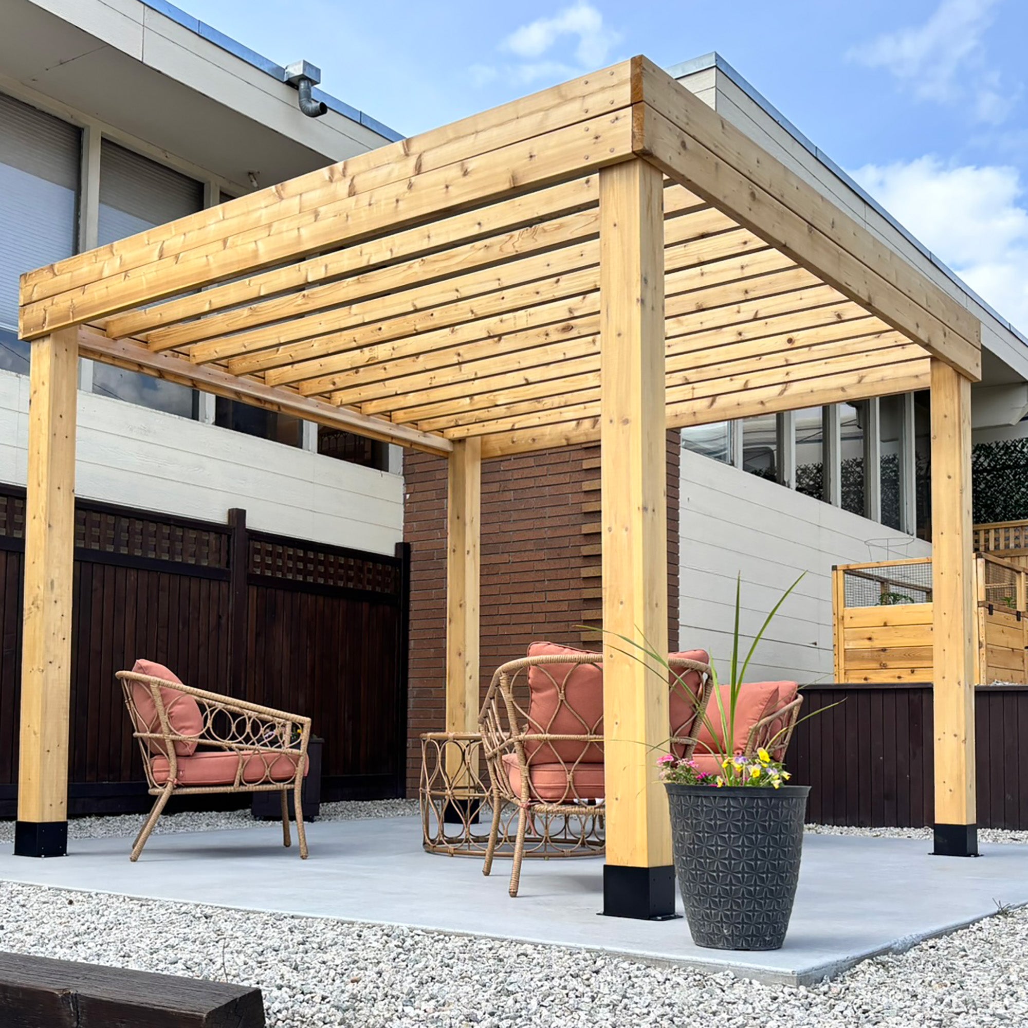 Outdoor Living Today 10 x 10 Foot Urban Escape Cedar Pergola