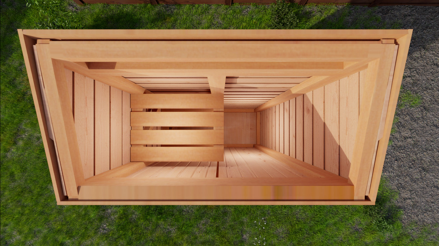 Outdoor Living Today 4 x 2 Foot Cedar Garden Chalet Tool Shed