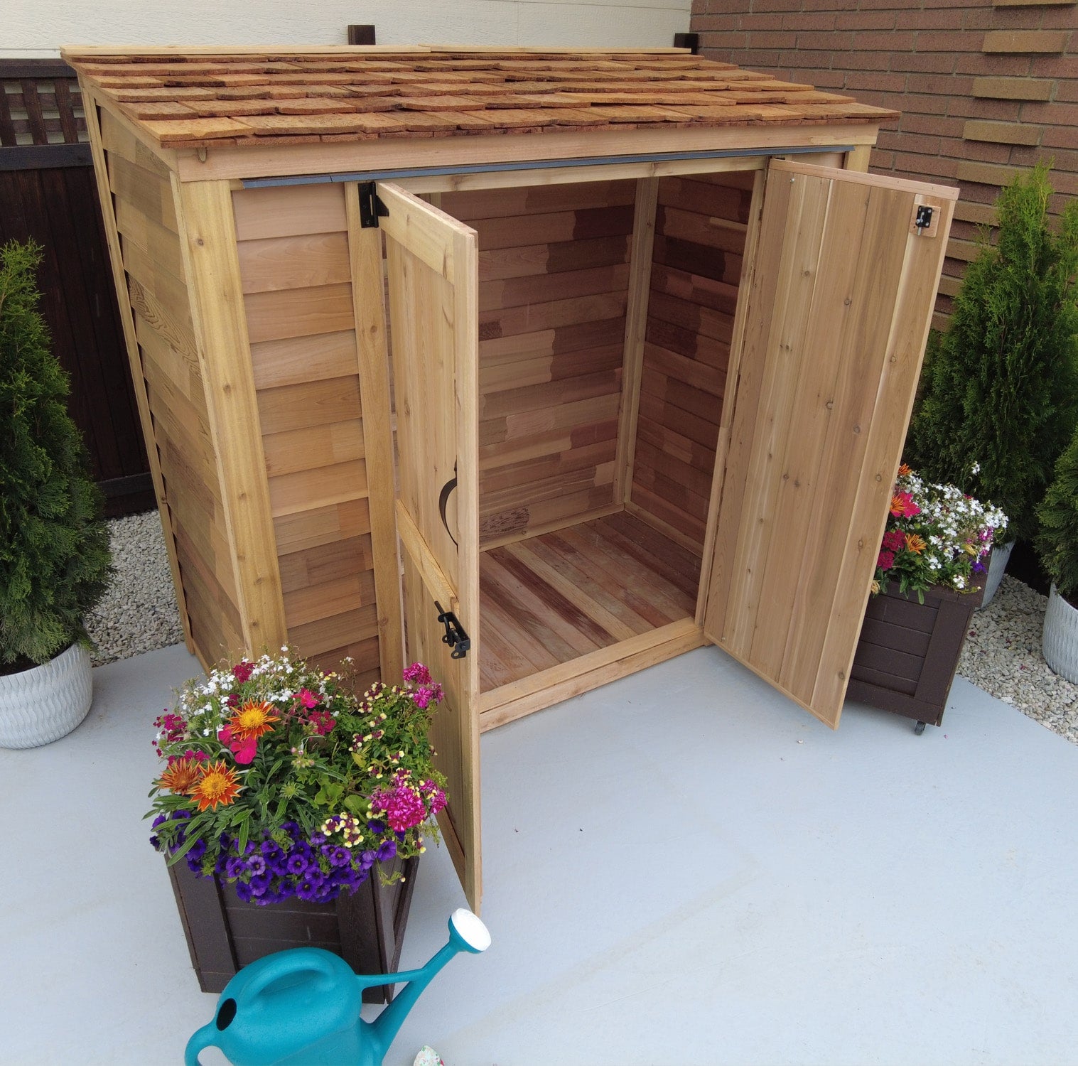 Outdoor Living Today 6 x 3 Foot Grand Chalet Cedar Garden Shed