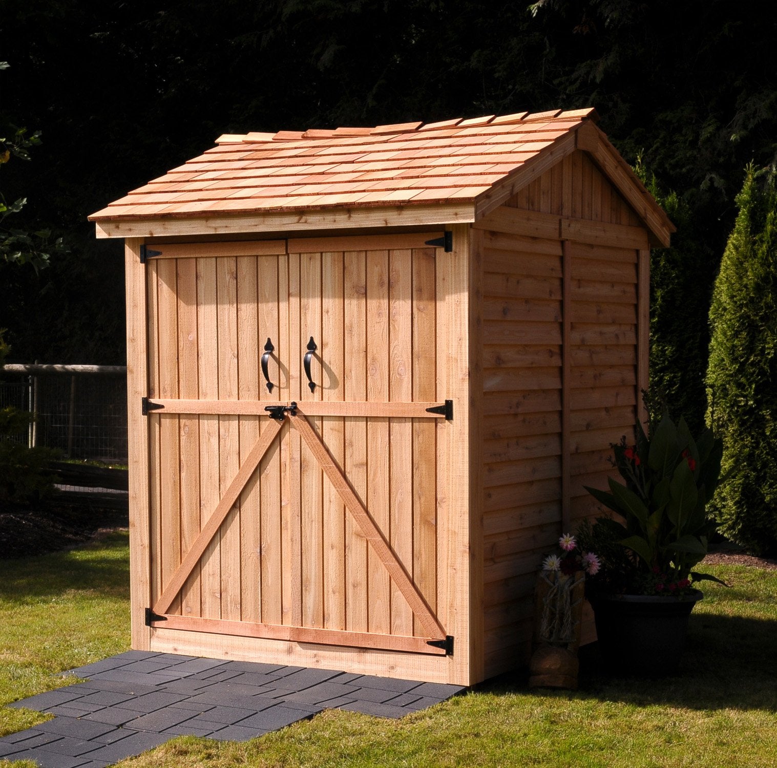 Outdoor Living Today 6 x 6 Foot Maximizer Cedar Storage Shed