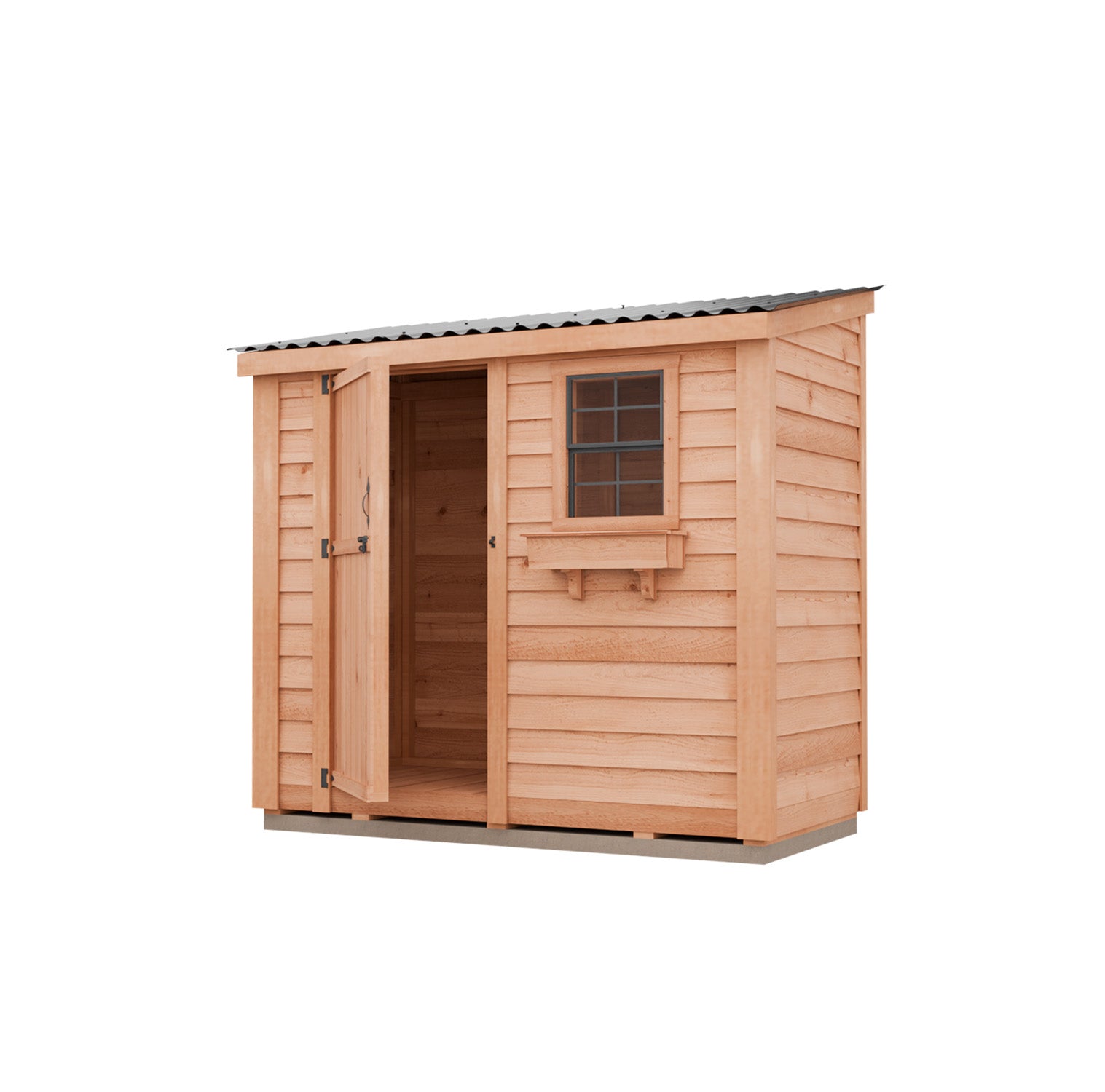 Outdoor Living Today 8 x 4 Foot SpaceSaver Lean-To Cedar Shed