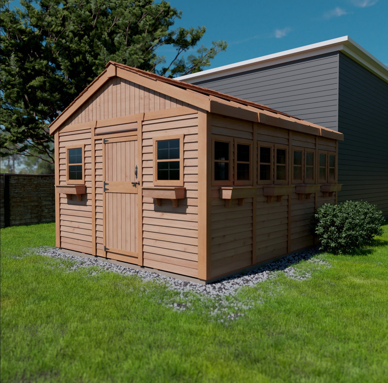 Outdoor Living Today 12 x 16 Foot SunShed Cedar Garden Shed
