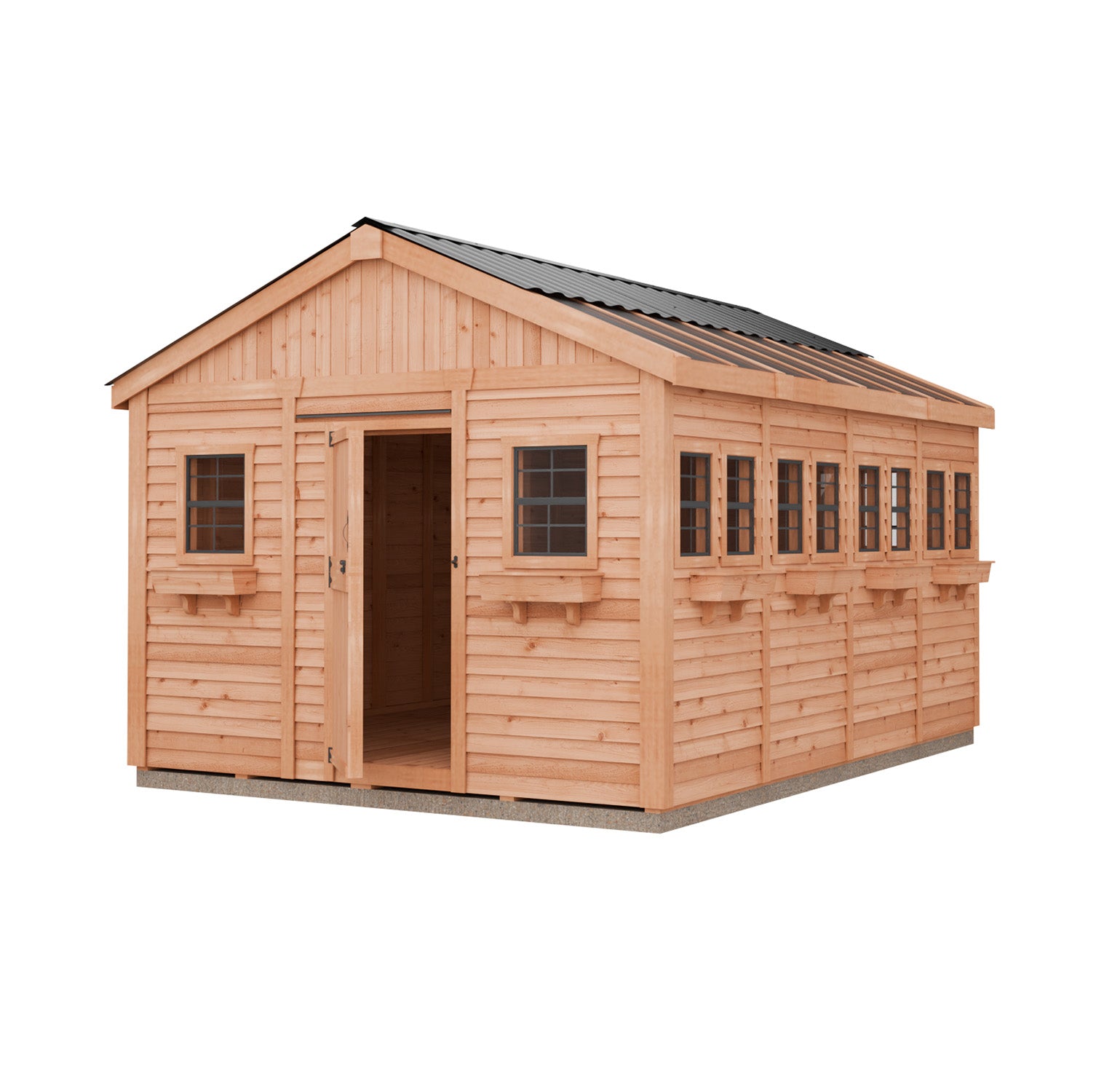 Outdoor Living Today 12 x 16 Foot SunShed Cedar Garden Shed