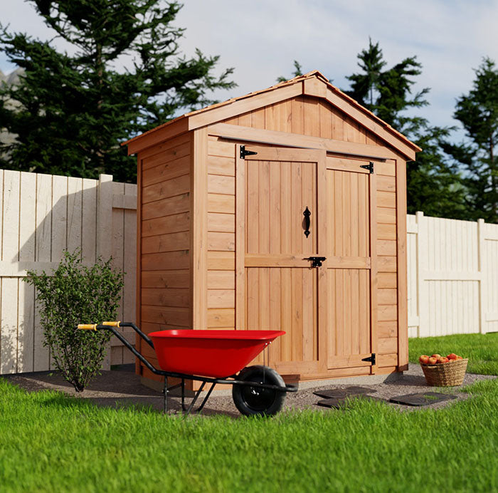Outdoor Living Today 6 x 4 Foot SpaceMaster Double Door Cedar Shed