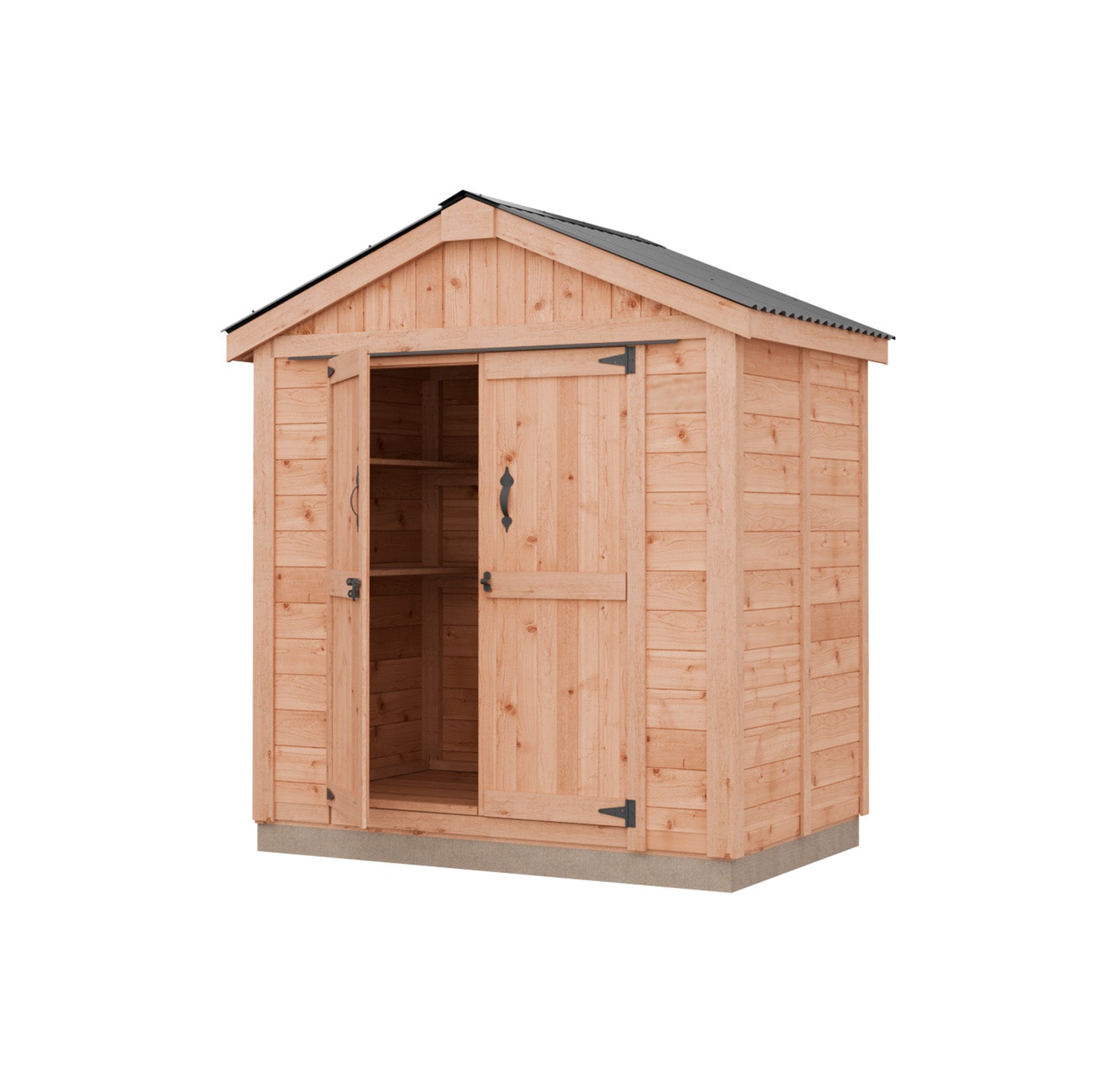Outdoor Living Today 6 x 4 Foot SpaceMaster Double Door Cedar Shed