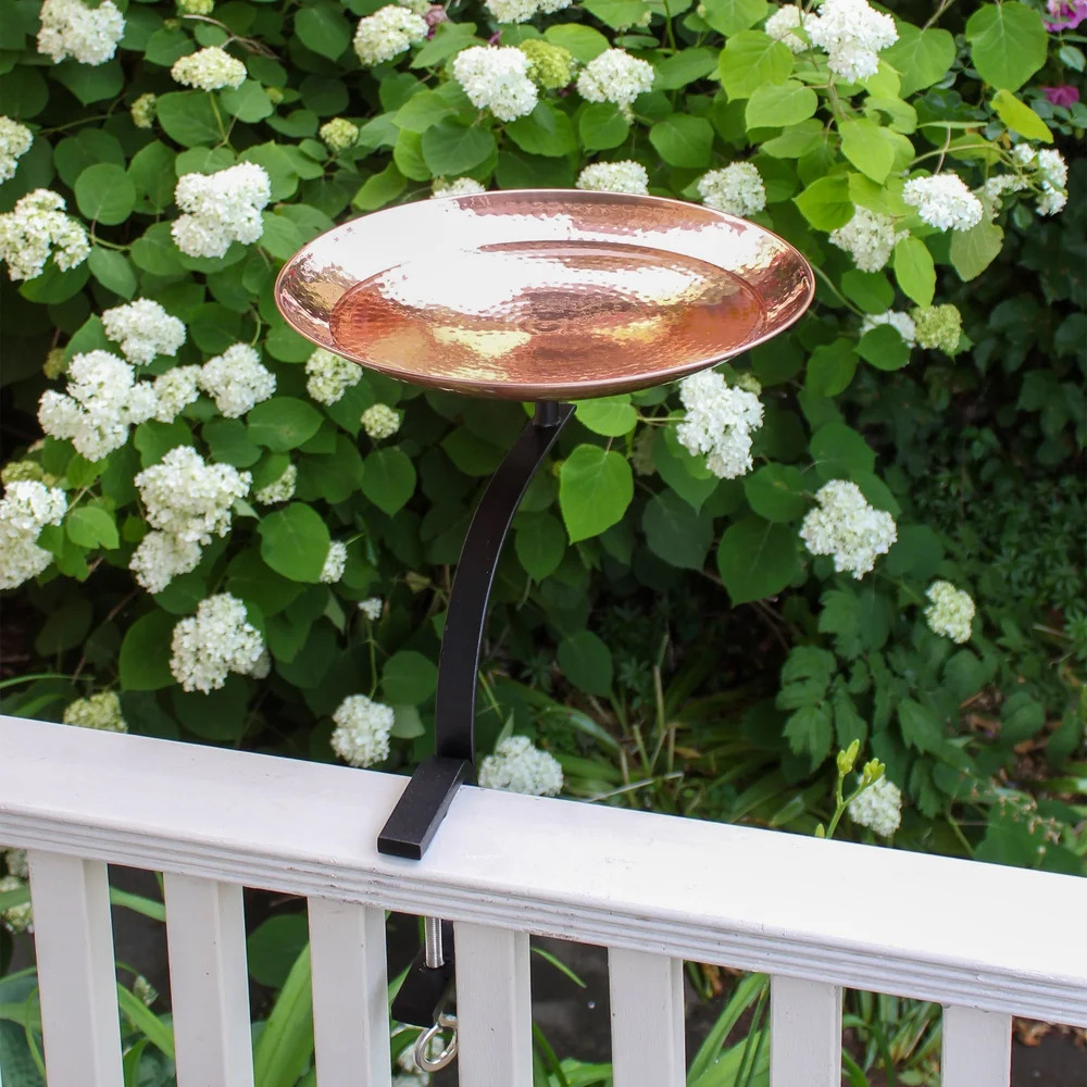 Achla 13 Inch Polished Copper Birdbath