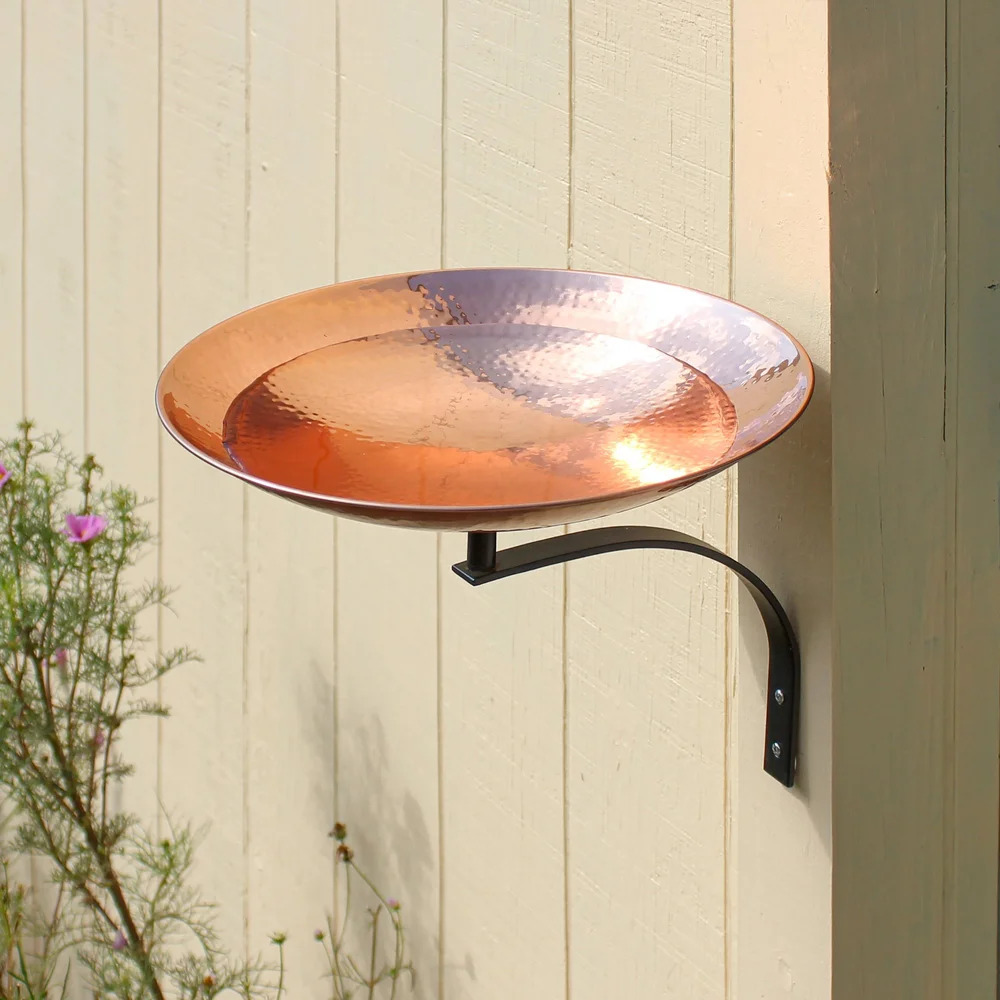 Achla 13 Inch Polished Copper Birdbath
