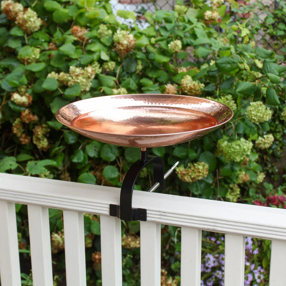 Achla 13 Inch Polished Copper Birdbath