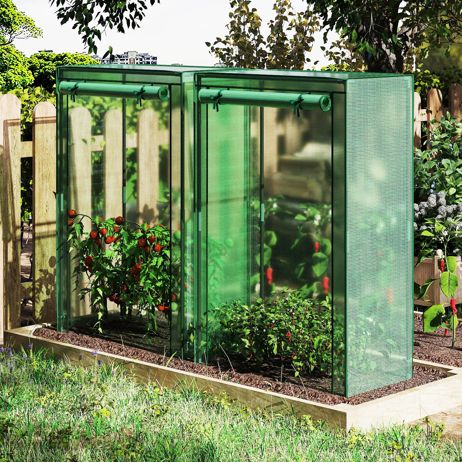 Costway 39 Inch Portable Mini Greenhouse with Zip-Up Doorway
