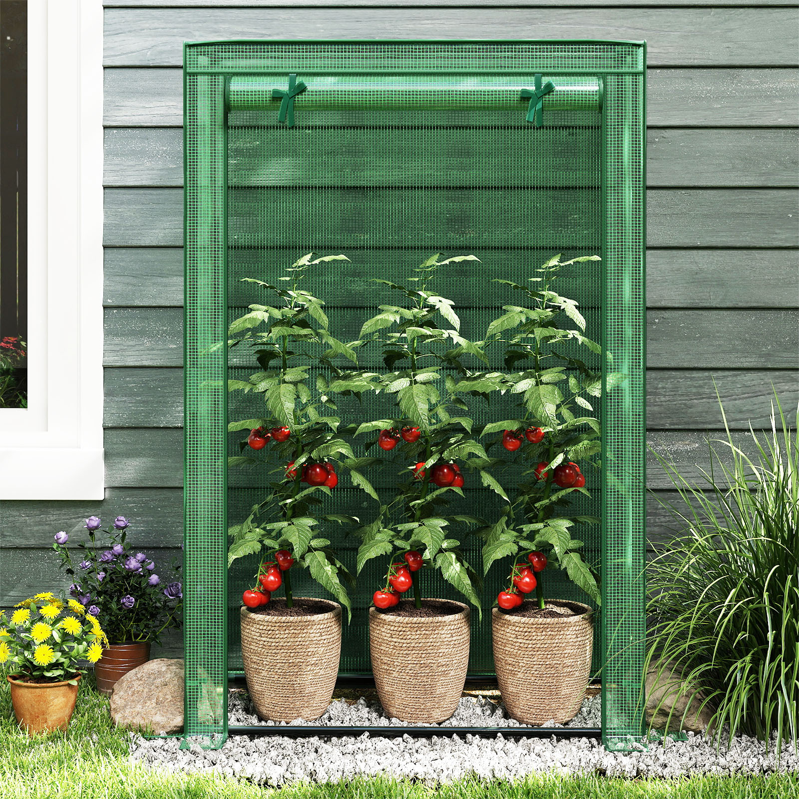 Costway 39 Inch Portable Mini Greenhouse with Zip-Up Doorway