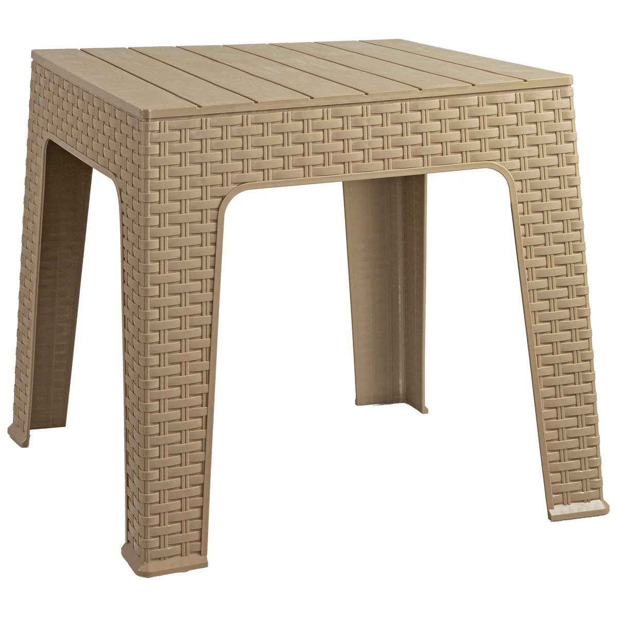 Sunnydaze 18 Inch Plastic Square Patio Side Table
